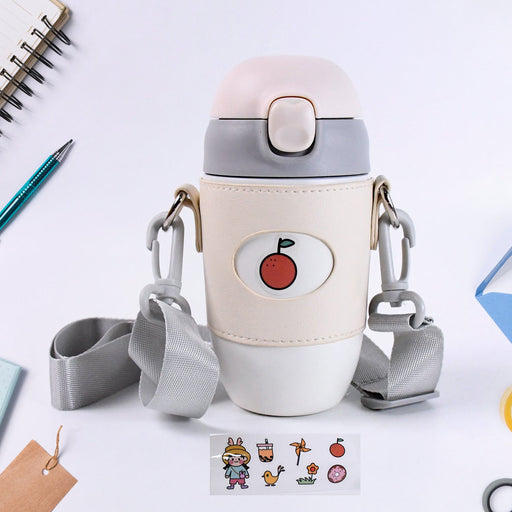 Insulated stainless steel coffee bottle 350ml with cartoon print design