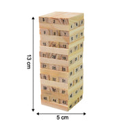 Children playing the Wooden Stacking Game, focused on their turn, showcasing family fun and engagement.