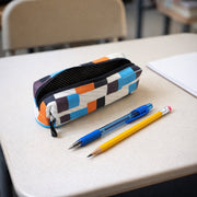Printed textured fabric of pencil pouch