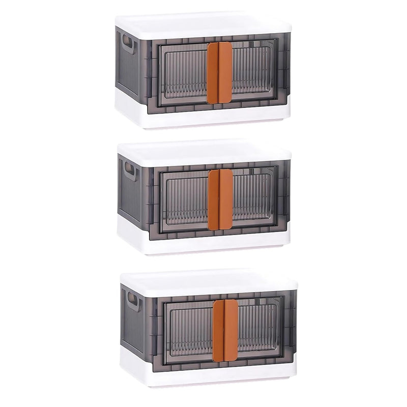 Modular black and white wardrobe storage organizer with moveable wheels