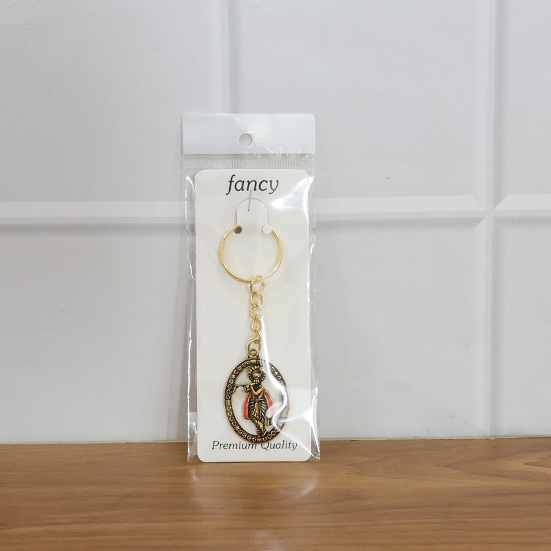 Packaging of the decorative Lord Krishna metal keychain gift box