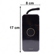 Size guide for portable electric tyre pump with compact dimensions