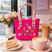 Stylish crocs style tote bag with trendy pattern