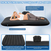 Inflatable car air mattress showcasing cushioned comfort and body support