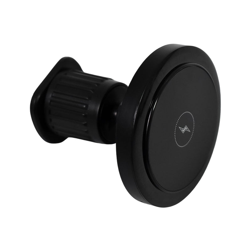 MagSafe-compatible magnetic wireless car charger with strong grip.