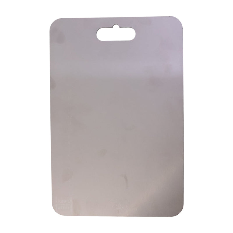 Hygienic stainless steel chopping tray with smooth surface