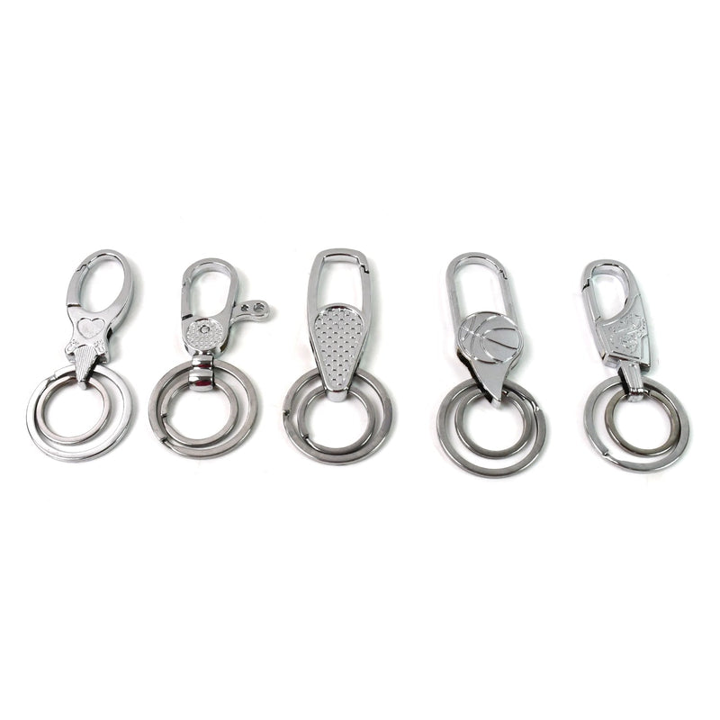 PowerLink double key ring hook heavy duty stainless steel keychain