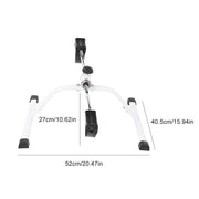 Size guide for portable pedal exerciser fitness equipment