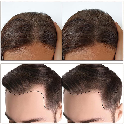 Hairline eyebrow contour powder stick with cushion puff in compact design