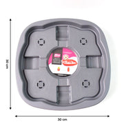 Side view of heavy duty gas cylinder trolley showing compact design