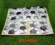 Elegant microwave oven top cover with a detailed mix design and side storage pockets.