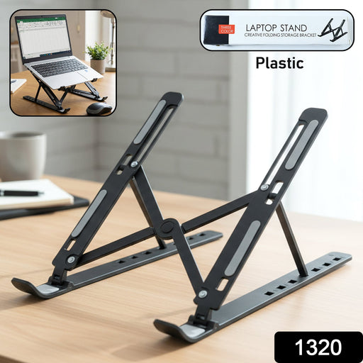The portable tablet stand demonstrating its multi-angle adjustment capabilities for optimal viewing.