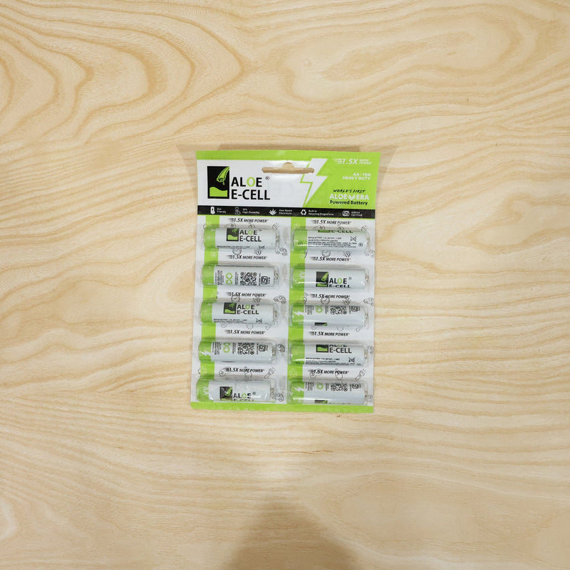 Back view of AA battery pack showing product details