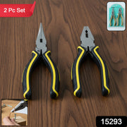 Long nose plier from the 2-piece set, showing precision jaws and anti-slip grip.