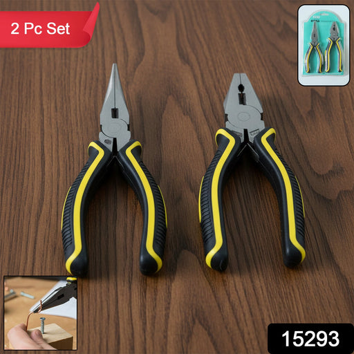 Long nose plier from the 2-piece set, showing precision jaws and anti-slip grip.