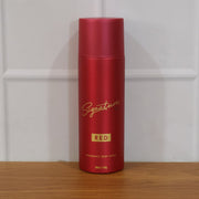 Signature red fragrance spray bottle design