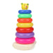 8016 Plastic Baby Kids Teddy Stacking Ring Jumbo Stack Up Educational Toy 7pc 