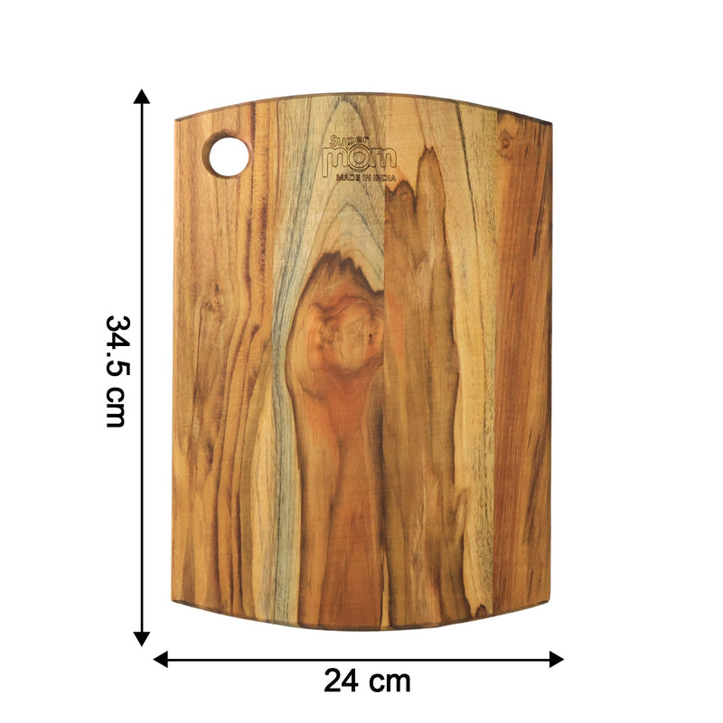 Versatile teak wood chopping board suitable for vegetables and meat