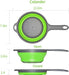 7195 Silicone Collapsible Colander Vegetable Fruit Washing Drain Strainer Basket Strainer Foldable Colander with Handle || Silicone Collapsible Colander || Fruit Basket Filter Drainer 