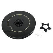 Aqua petal solar decor fountain floating stylishly in garden pond