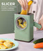 2132 Vegetable Shredder Round Mandolin Slicer, Grater, Shredder Salad Maker - Large Feed Port - Suction Base - Cutter for Vegetable, Fruit, Cookie. 