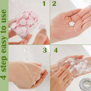 Branded pack of mini travel soap sheets by VelvetBubbles.