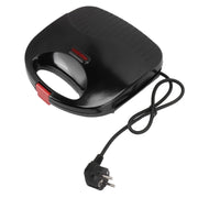 Compact front view of the FirePot 750W electric sandwich maker on a kitchen counter.