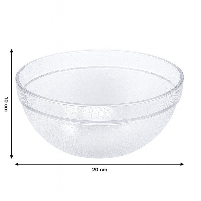 Textured plastic mixing bowl designed for stable idli batter preparation