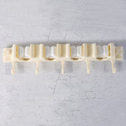 Close-up of self-adhesive broom holder rack mounted on home wall