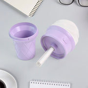 Novelty aroma humidifier in purple ice cream cone shape