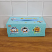Close up of colorful crayons and sketch pens in kids drawing kit