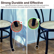 Hand peeling the backing off a furniture protection pad for easy application.
