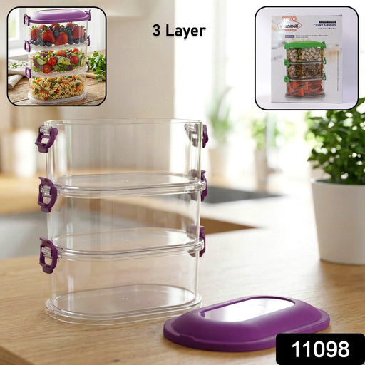 Close-up of airtight locking lids on food storage container set