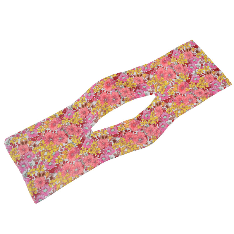 Designer floral Knotted Wire Headband, demonstrating its flexible wire for easy styling.