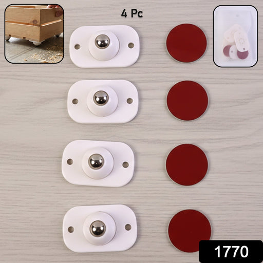 4-piece set of steel ball caster wheels for furniture moving
