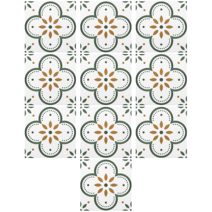 Peel and Stick Floor Tiles Kitchen / Bathroom Backsplash Sticker Detachable Waterproof DIY Tile Stickers for Wall Decoration Tiles Home Decoration (8x8 Inch / 1 pc Tiles)