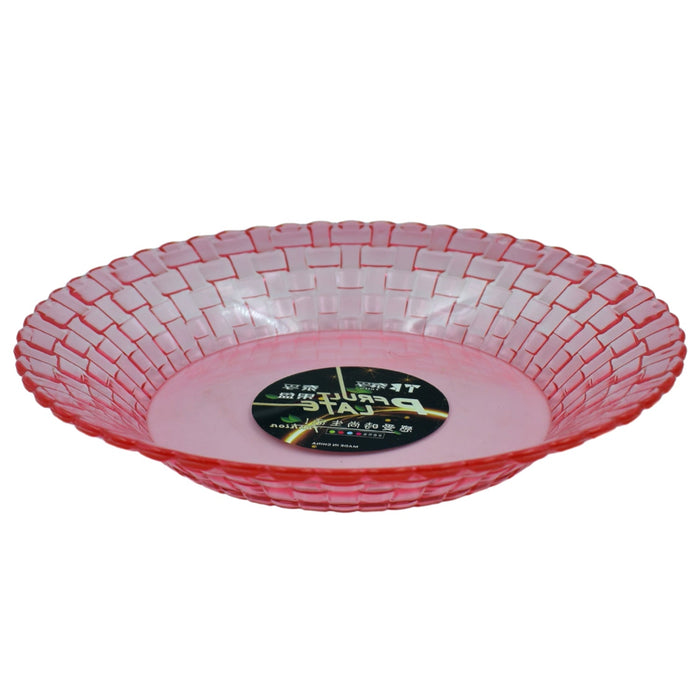 Round Plastic Dinner Plate  / Tray / Snacks / Breakfast Plate friendly Plastic Plate for Kids Party Supplies Birthday Holiday Party Dinnerware Supplies (1 Pc)