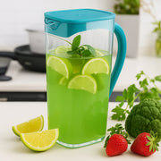 Modern plastic juice jug suited for kitchen use and serving drinks