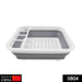 0804 Collapsible Folding Silicone Dish Drying Drainer Rack with Spoon Fork Knife Storage Holder 