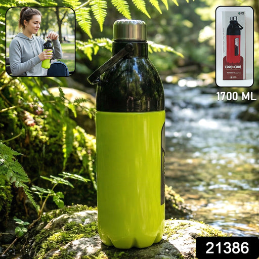 Travel-friendly leakproof water bottle with secure screw lid and strap