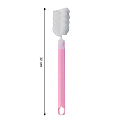 Flexible silicone bottle brush for thorough cleaning of bottles and containers
