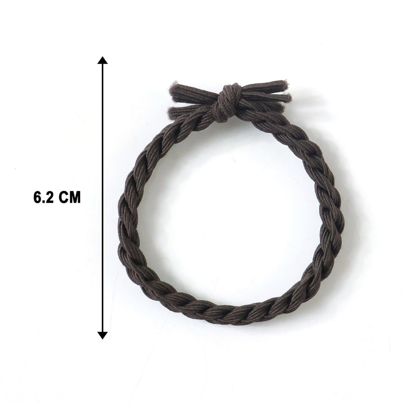 Lightweight braided elastic hair ties for everyday casual, sports, and gym use