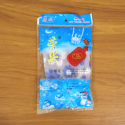 Portable warm compress hot water bottle with plush floral cover for travel and home use