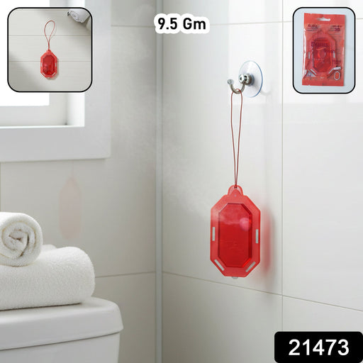 Apple Berry hanging gel air freshener in a bathroom setting