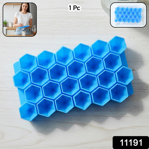 Hexagon silicone ice mold tray for Freezer, stylish ice cubes