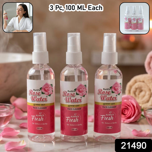 Water facial spray set of 3 in portable bottles