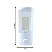 Refillable wall mounted soap dispenser in bathroom setting