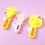 Portable manual hand press fan toy in mixed bright colors