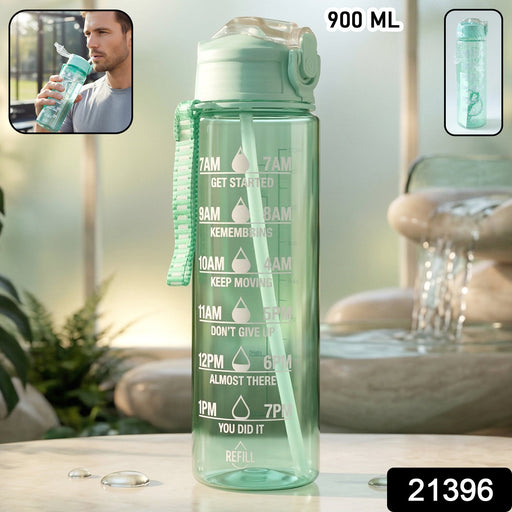 Close-up of water bottle with flip top lid closed