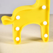 Decorative LED night light with giraffe design, suitable for shelves